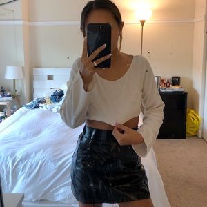 Sabo Skirt cropped long sleeve top !